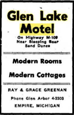 Glen Lake Motel - AUG 1955